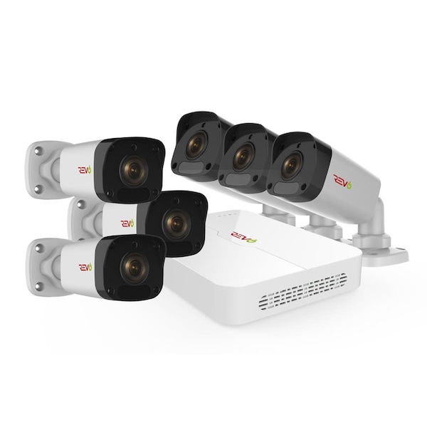 Revo America Ultra HD 8 Channel 1TB NVR Surveillance System with 6 x 2 Megapixel Cameras RU82B6E-2T - main
